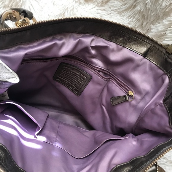 Coach suede snake skin purse - Picture 4 of 7